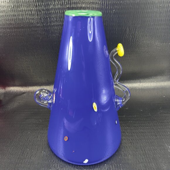 1998 Studio Inferno Mitchell Gaudet Hand Made Heavy Glass Vase Vessel Signed VTG - Picture 12 of 14